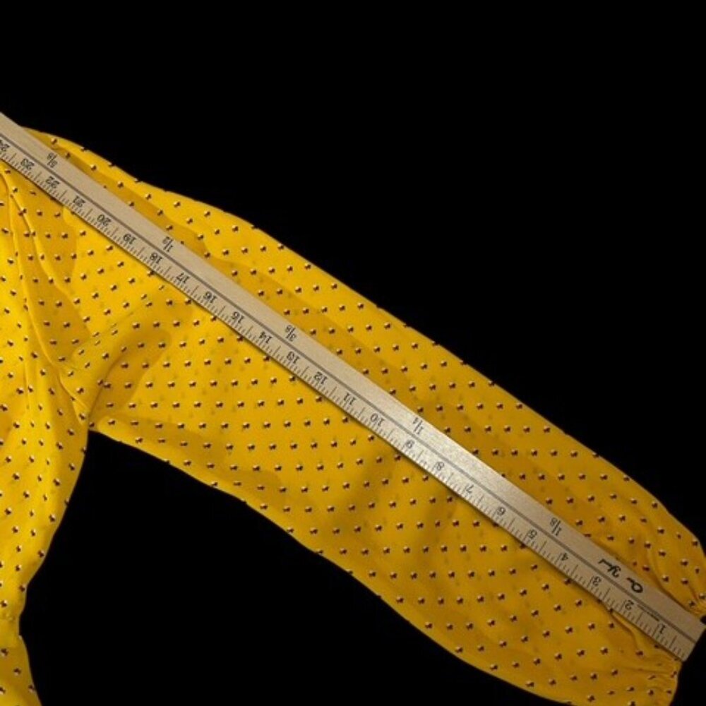 Gianni Bini Mustard Long Sleeve Bow Tie Mini Dress | Size Large | EUC - Picture 7 of 8